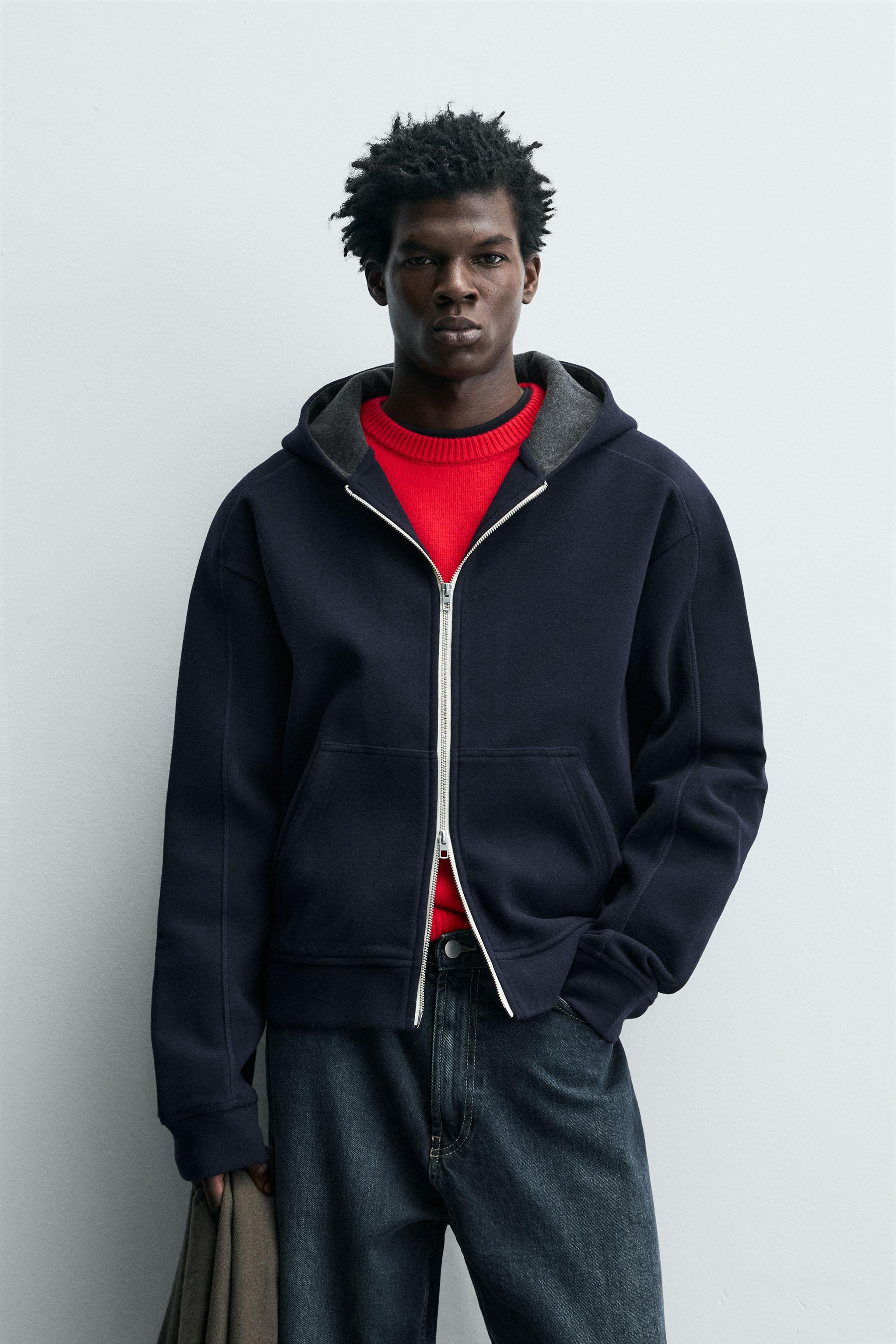 SWEAT À CAPUCHE EN FEUTRE